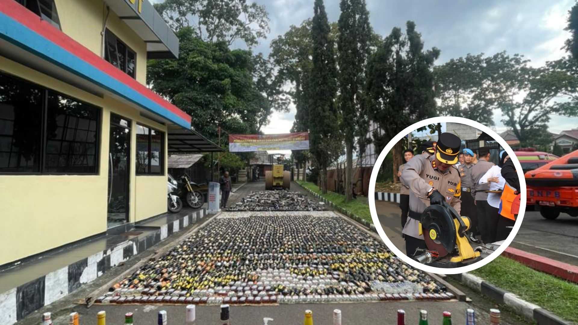 Polres Garut Musnahkan Miras dan Knalpot Brong Jelang Ops Ketupat 2026